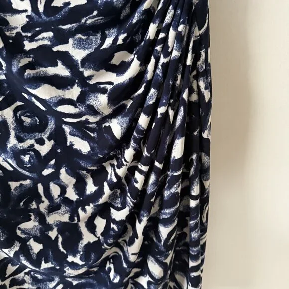 Lauren Ralph Lauren Printed Faux Wrap Ruched Sheath Midi Dress Modest Missy 10 - Picture 9 of 9